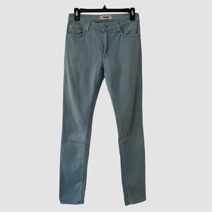 Acne Flex And Bright Turquoise Mid Rise Skinny Jeans US28 ($400)